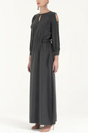 Smoked Window sleeve maxi dress 92265