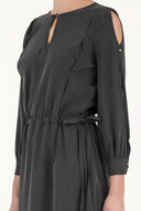 Smoked Window sleeve maxi dress 92265