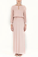 Salmon Window sleeve maxi dress 92265