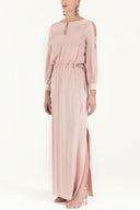 Salmon Window sleeve maxi dress 92265