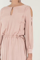 Salmon Window sleeve maxi dress 92265