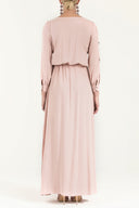 Salmon Window sleeve maxi dress 92265