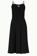 Black Strappy V-neck midi dress 92296