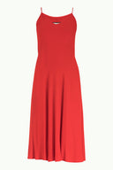 Red Strappy V-neck midi dress 92296