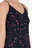 Patterned Strappy V-neck midi dress 92296