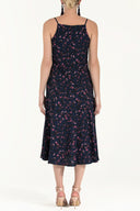 Patterned Strappy V-neck midi dress 92296