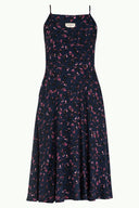 Patterned Strappy V-neck midi dress 92296