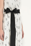 White Belt detail Printed maxi dress 92316