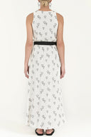 White Belt detail Printed maxi dress 92316