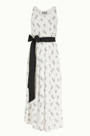 White Belt detail Printed maxi dress 92316