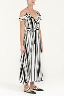 Black Wrap-over  Printed maxi dress  92322