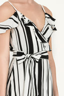 Black Wrap-over  Printed maxi dress  92322