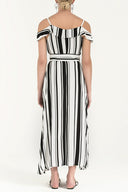 Black Wrap-over  Printed maxi dress  92322