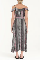 Pink Wrap-over  Printed maxi dress  92322