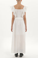 White Laced and ruffled maxi dress 92328