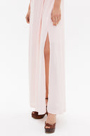 Pink Laced and ruffled maxi dress 92328