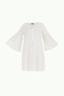 White Lace  and  lace-up mini dress  92332