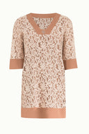 Salmon Casual  cut lace mini dress  92351