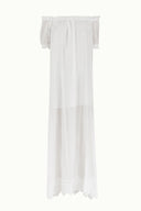 White Off shoulder elastic maxi dress 92355