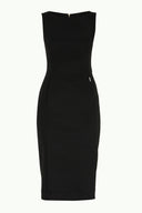 Black Zipped Slim fit midi dress 92363
