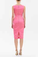 Pink Zipped Slim fit midi dress 92363