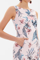 Patterned Zipped Slim fit midi dress 92363