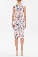 Patterned Zipped Slim fit midi dress 92363
