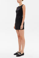 Black Back zipped Slim fit mini dress 92364