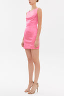 Pink Back zipped Slim fit mini dress 92364