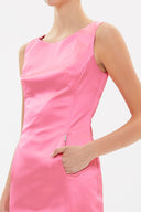 Pink Back zipped Slim fit mini dress 92364