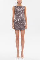 Mink Back zipped Slim fit mini dress 92364