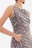 Mink Back zipped Slim fit mini dress 92364