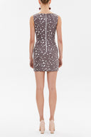 Mink Back zipped Slim fit mini dress 92364