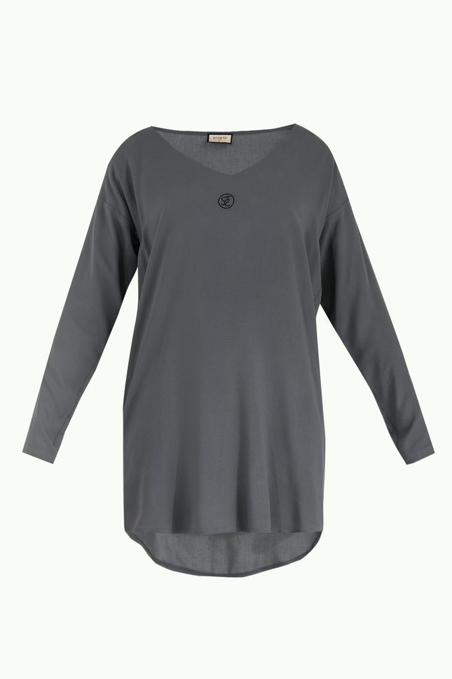 Navy Blue V-neck wide cut mini dress 92365