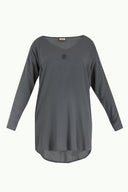 Navy Blue V-neck wide cut mini dress 92365