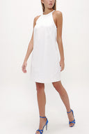 White Bowtie mini dress  92366