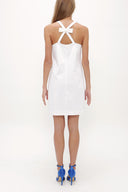 White Bowtie mini dress  92366