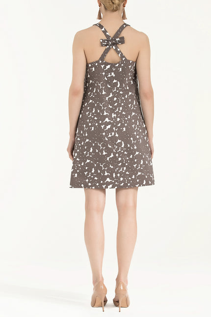 Mink Bowtie mini dress  92366