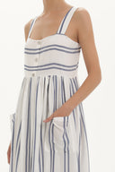 Navy Blue Strappy  maxi dress  92374