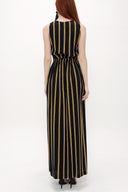 Black Wrap-over sleeveless maxi dress 92381