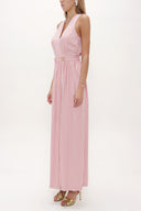 Red Wrap-over sleeveless maxi dress 92381