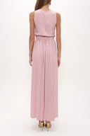 Red Wrap-over sleeveless maxi dress 92381