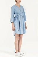 Blue Belted wide cut mini dress 92383