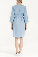 Blue Belted wide cut mini dress 92383