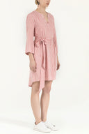 Striped Belted wide cut mini dress 92383