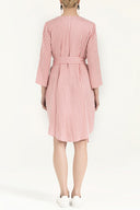 Striped Belted wide cut mini dress 92383