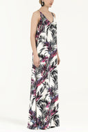 Patterned Spaghetti straps Printed maxi dress 92392