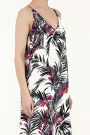 Patterned Spaghetti straps Printed maxi dress 92392