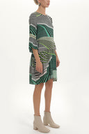 Green Wide cut ruffled maxi dress 92395