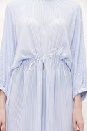 Blue Lace-up wide cut mini dress 92407